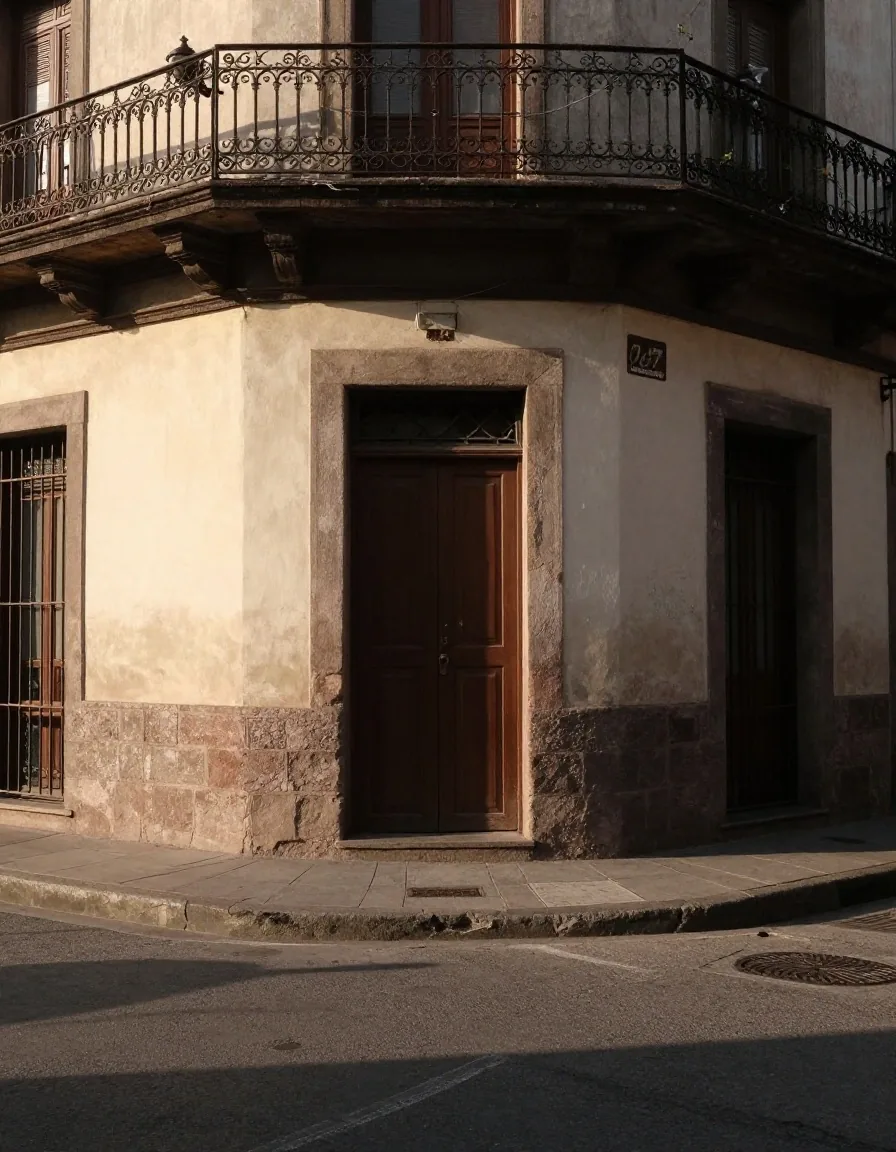 Cuadra del taller en Buenos Aires por la mañana